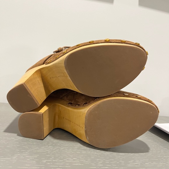 Veronica Beard Dacey Suede Mule Clogs Womens Size 8 in Pecan Brown NWOT - Picture 10 of 10